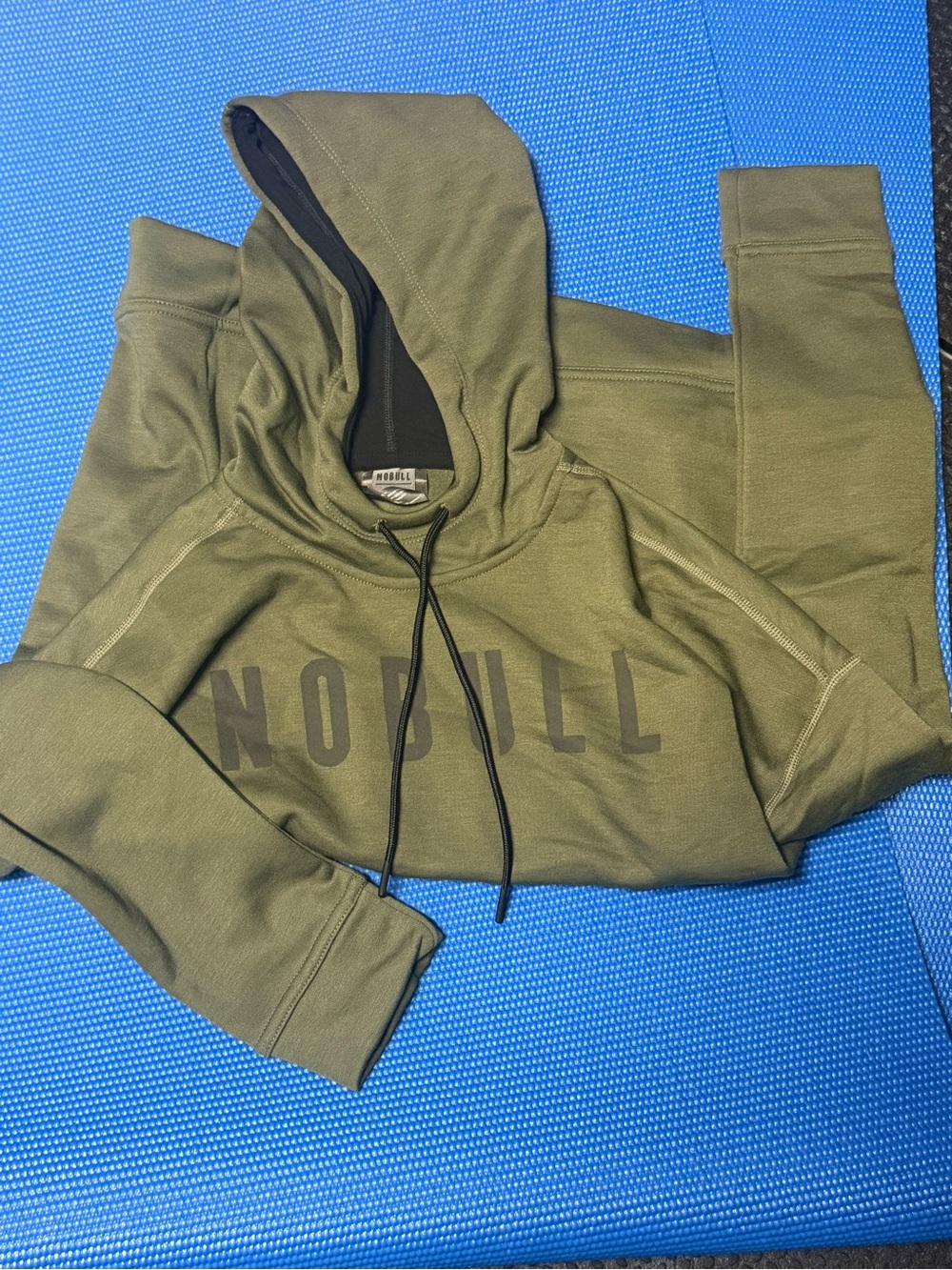 NOBULL Olive Green Logo Hoodie